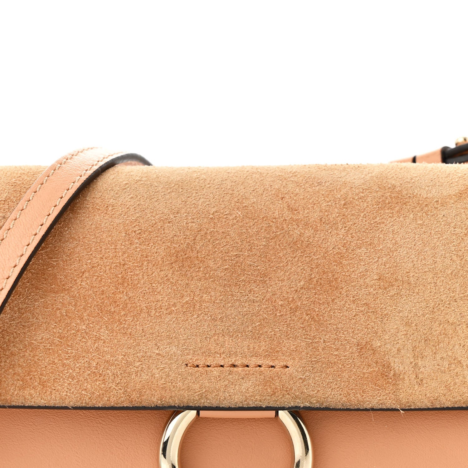 Chloe Suede Calfskin Small Faye Shoulder Bag Cement Pink 8 of 12