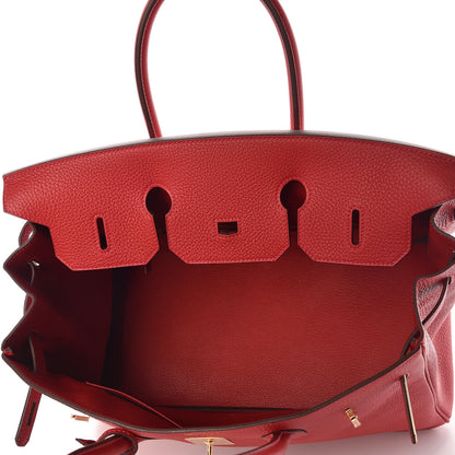 Hermes Togo Birkin 35 Rouge Casaque 15 of 33