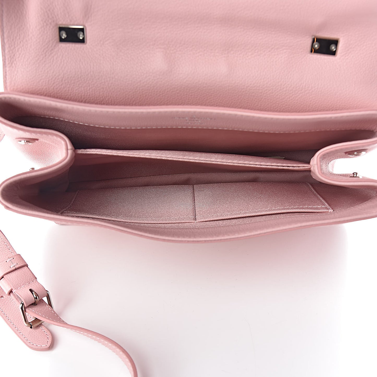 Soft Calfskin Lockme II Top Handle Rose Ballerine