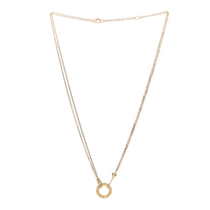 Cartier 18K Yellow Gold 2 Diamond LOVE Necklace 3 of 7