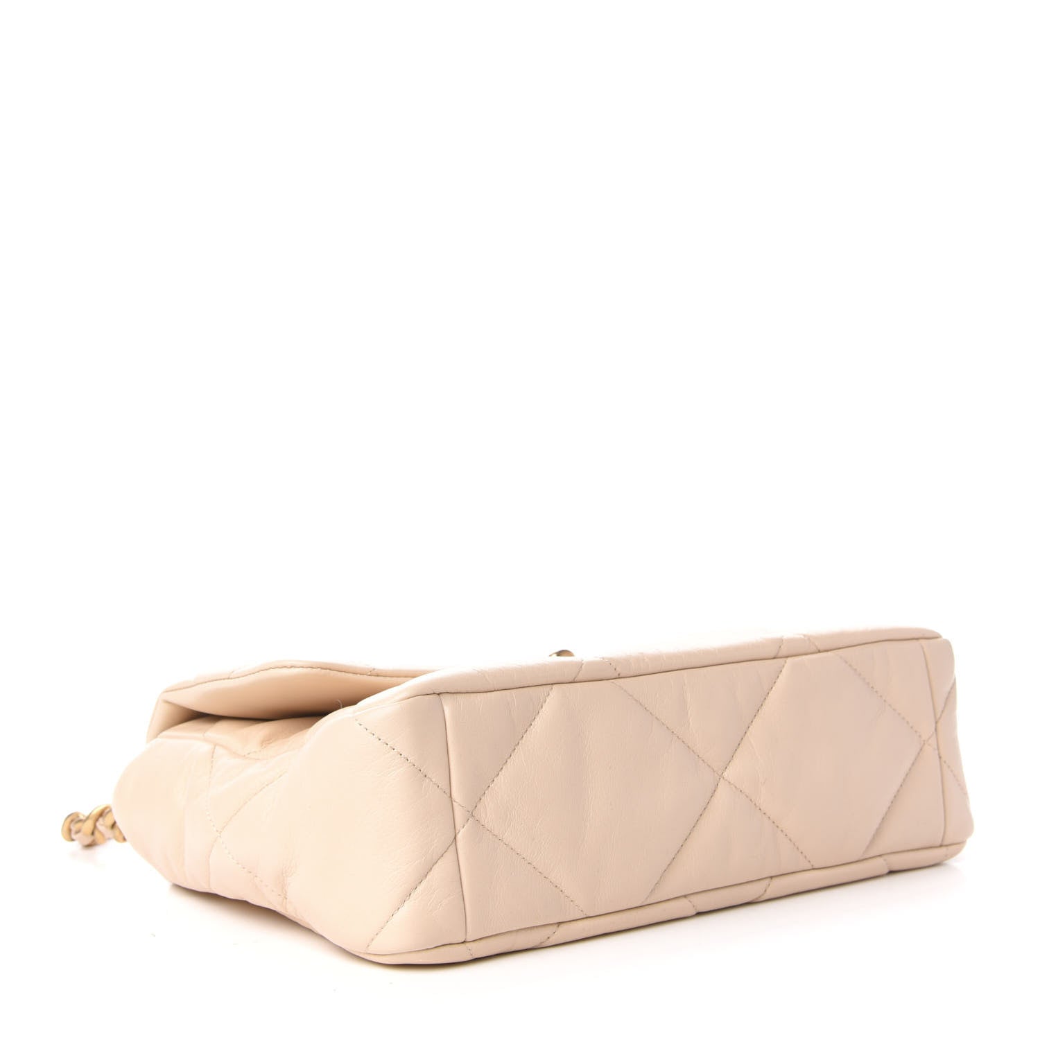 Chanel Goatskin Quilted Large 19 Flap Beige 4 of 10