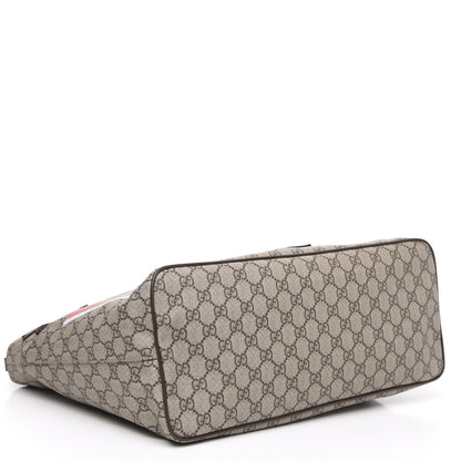 Gucci Soft GG Supreme Monogram Courrier Medium Crossbody Tote Beige New Acero 4 of 10
