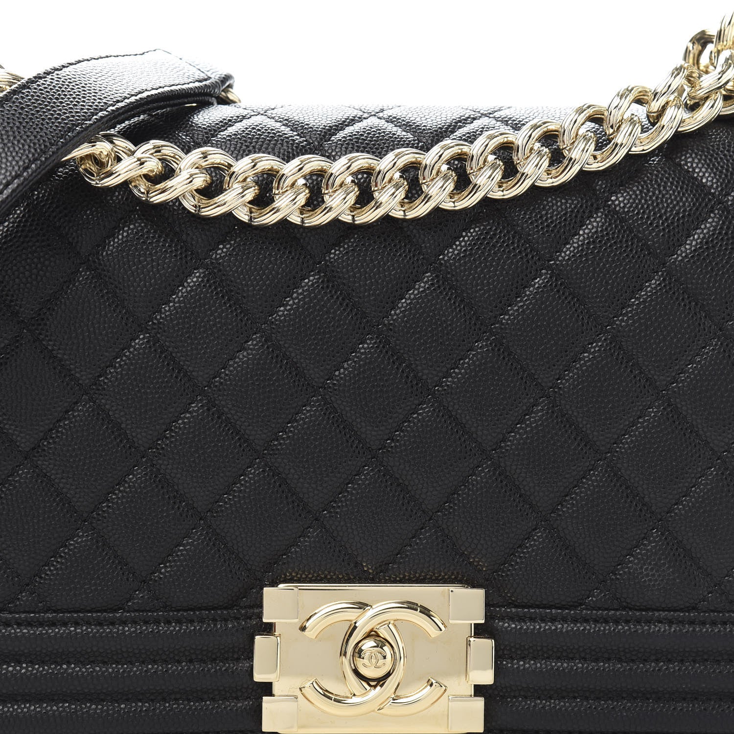 Chanel Caviar Quilted Medium Boy Flap Black 10 of 11