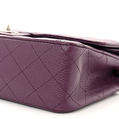 Chanel Caviar Quilted Medium Double Flap Purple 9 of 10