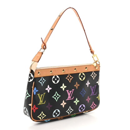 Louis Vuitton Monogram Multicolor Pochette Accessories Black 3 of 11