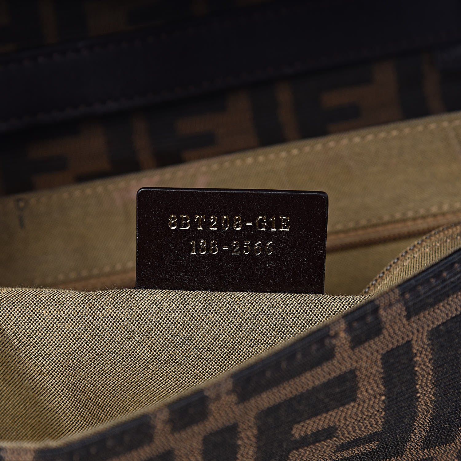 Fendi Zucca Vitello Classico No.1 Satchel Tobacco Moro 7 of 15