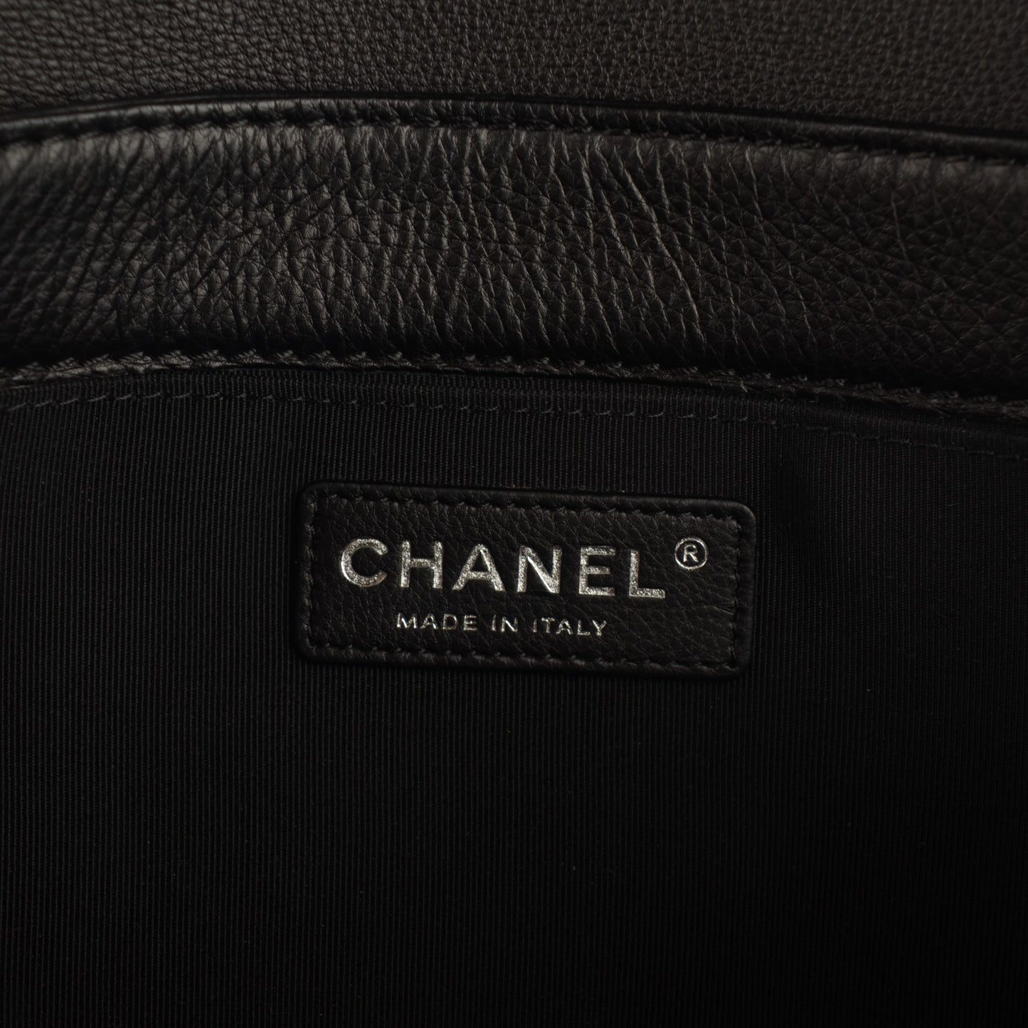 Calfskin Medium Boy Reverso Flap Black