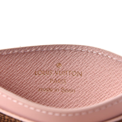 Louis Vuitton Damier Ebene Studded Card Holder Rose Ballerine 5 of 6