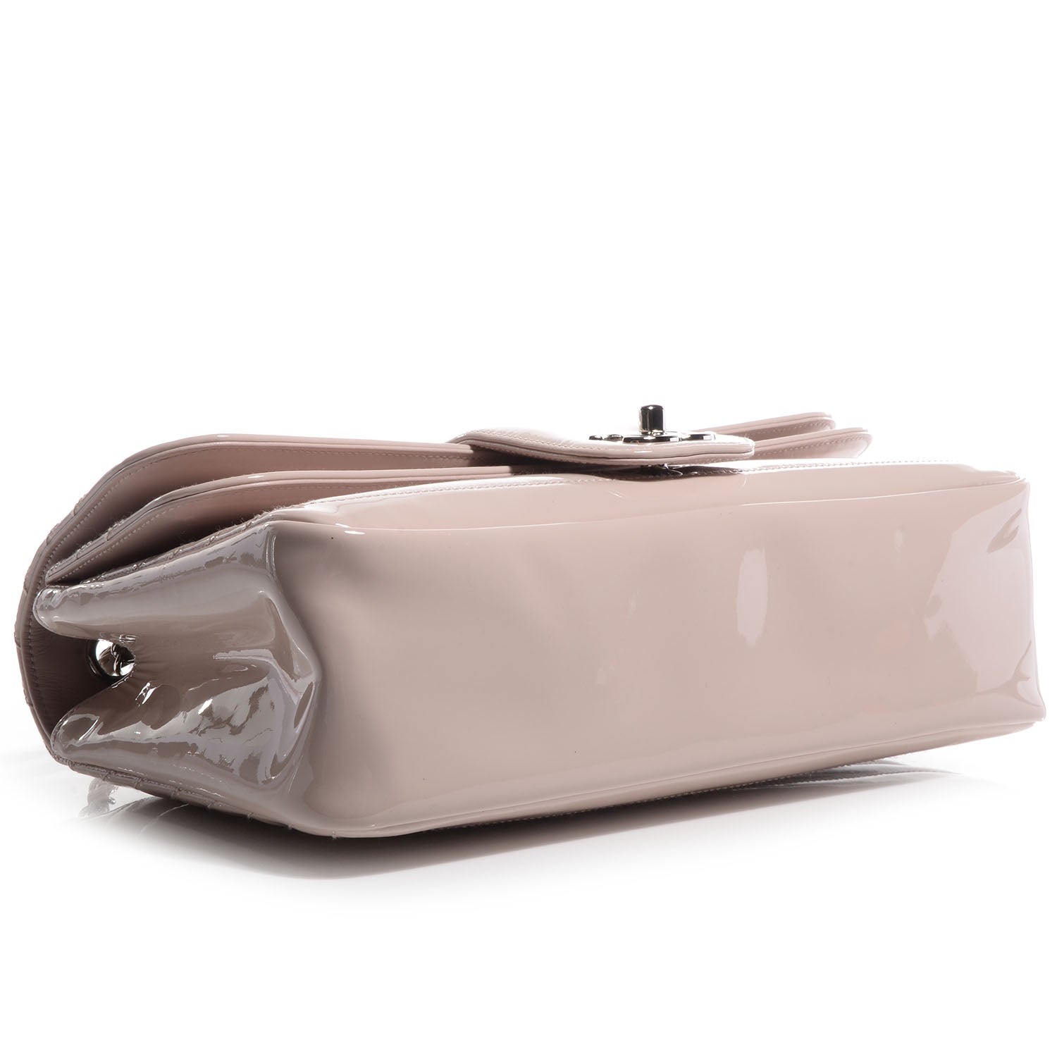 Chanel Patent Horizontal Quilted Jumbo Flap Light Pink 4 of 9
