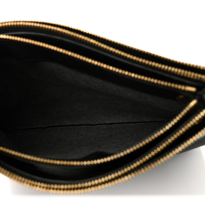 Celine Lambskin Large Trio Crossbody Bag Black 6 of 11