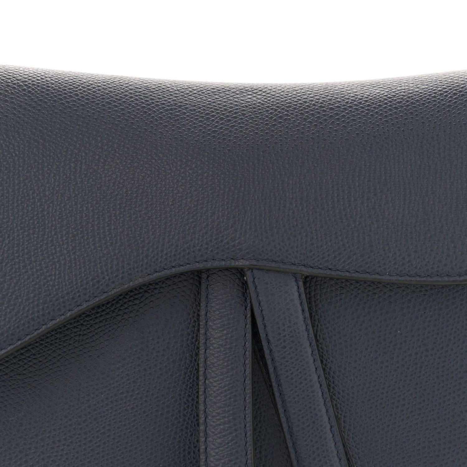 Christian Dior Grained Calfskin Saddle Bag Navy 8 of 13