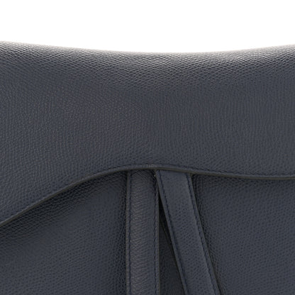 Christian Dior Grained Calfskin Saddle Bag Navy 8 of 13