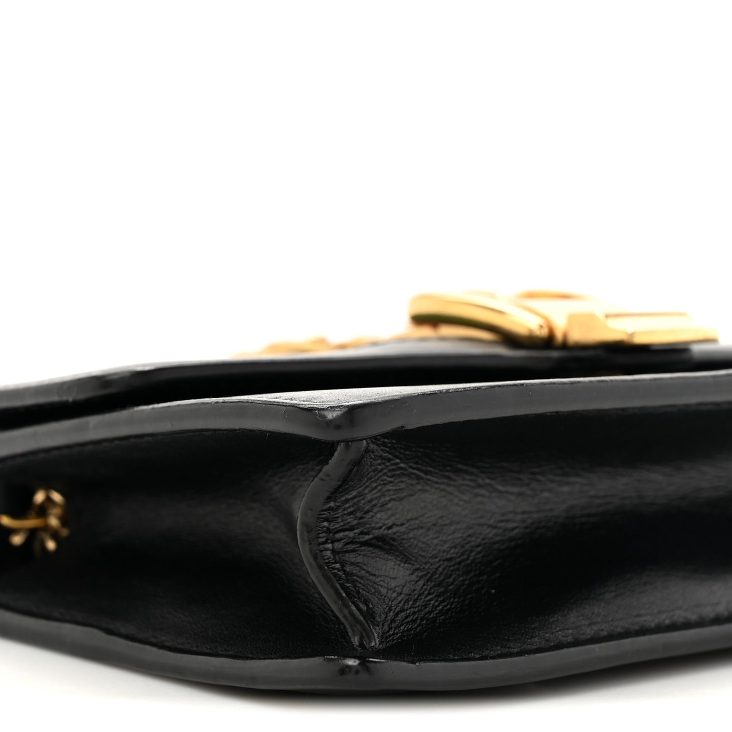 Calfskin Super Mini Sylvie Chain Shoulder Bag Black