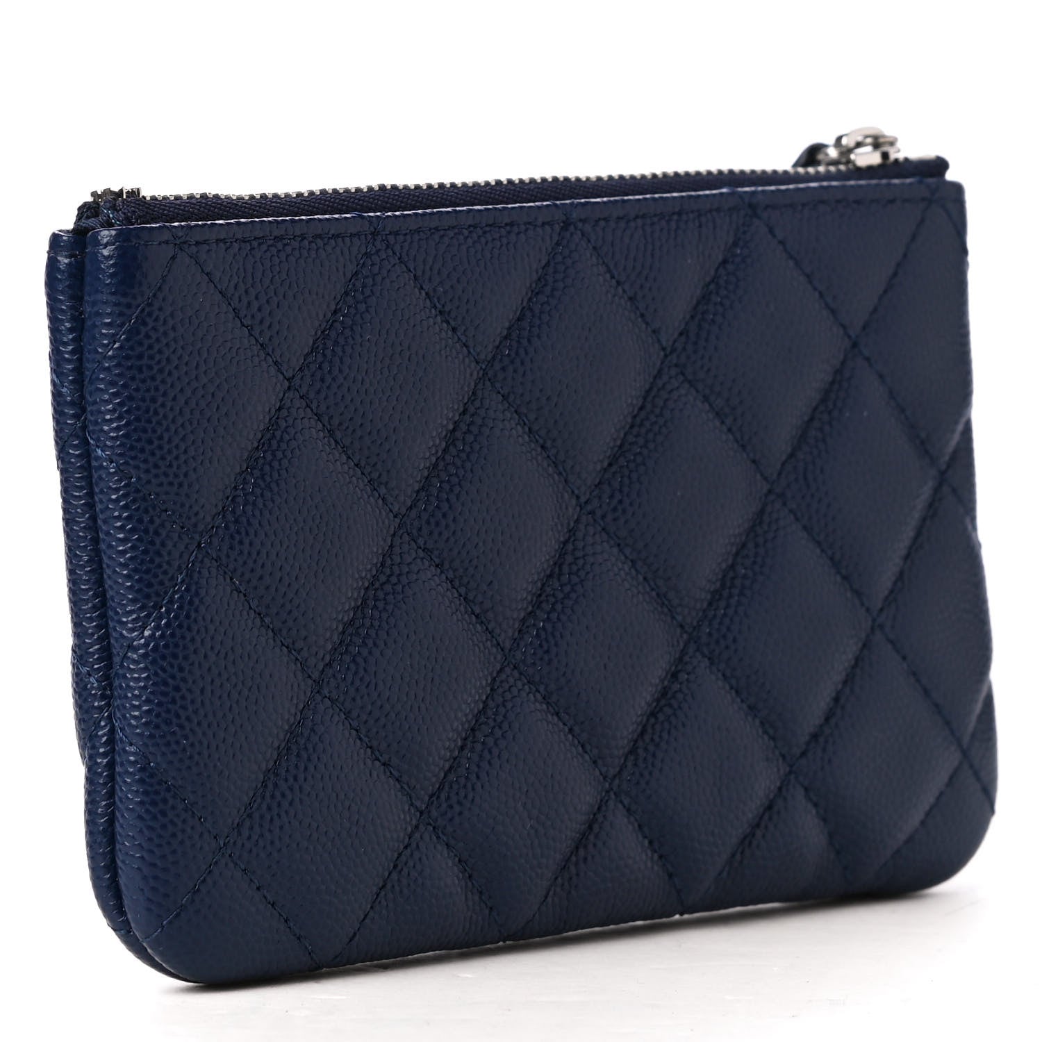 Chanel Caviar Quilted Small Cosmetic Case Navy 2 of 5