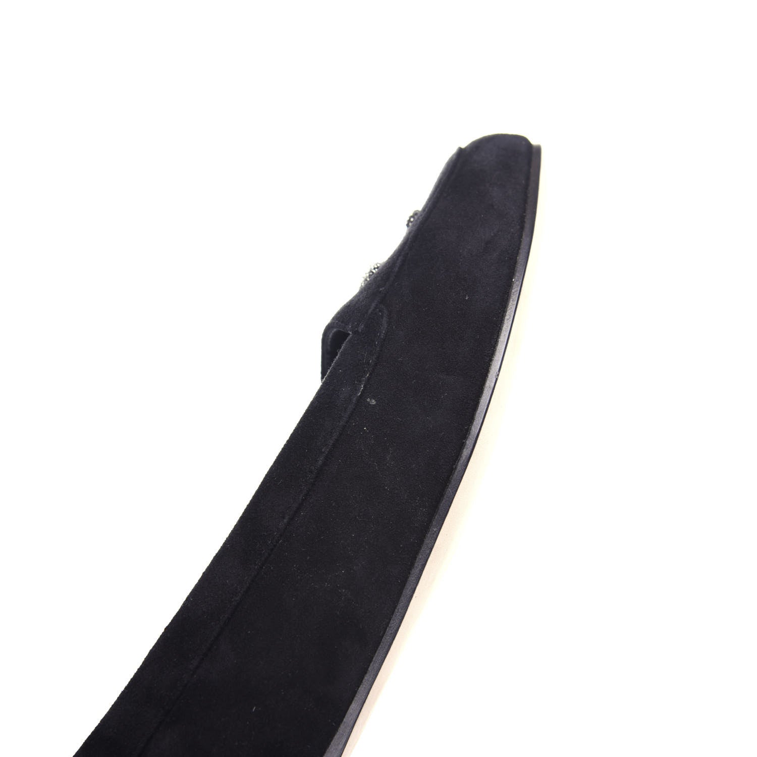 Chanel Kid Suede CC Flats 37.5 Black 12 of 13