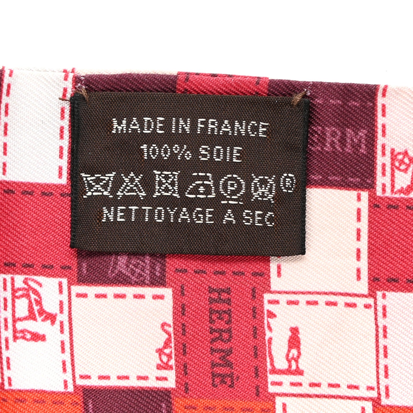 Silk Bolduc Au Carre Twilly Rouge Bordeaux Creme