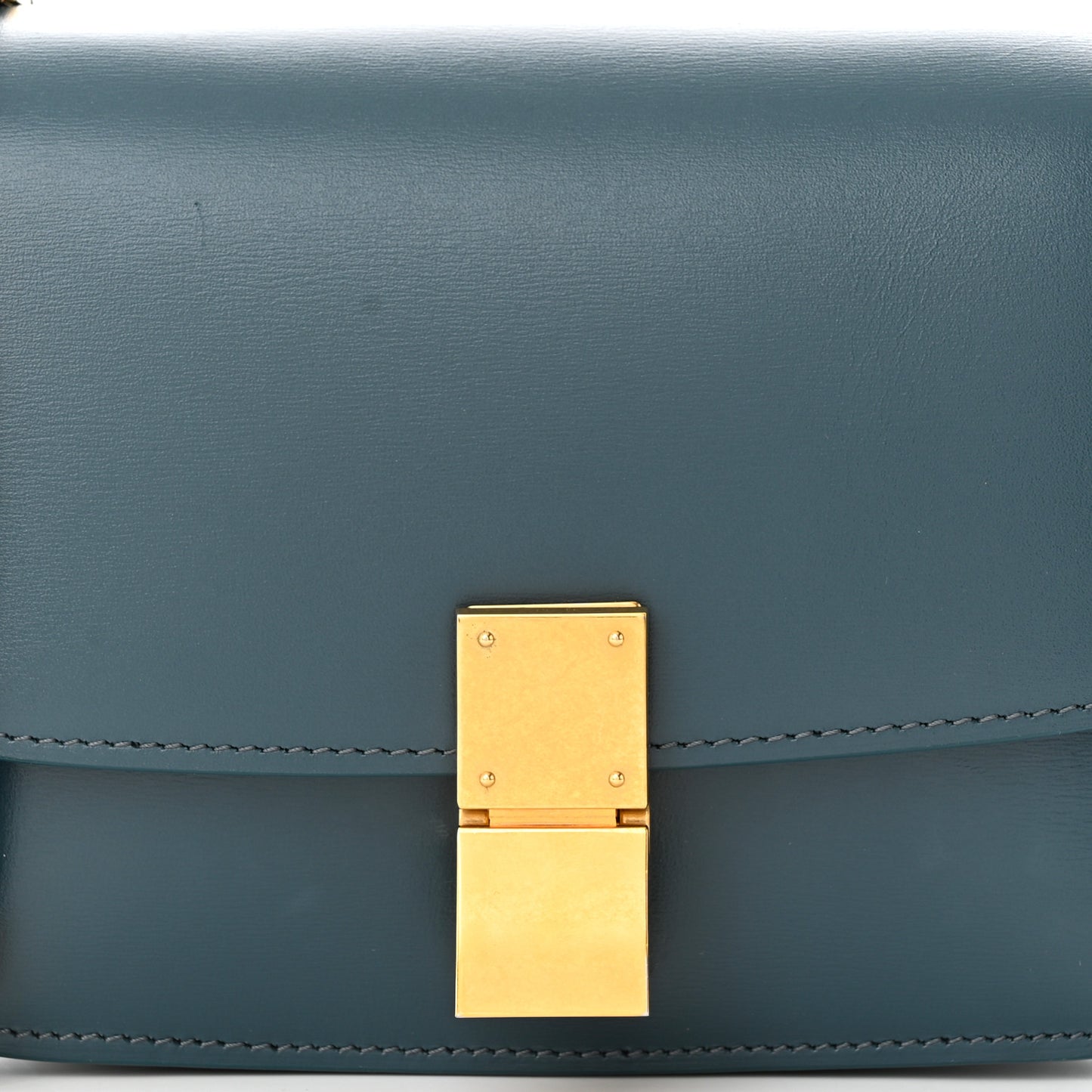 Box Calfskin Small Classic Box Flap Bag Petrol