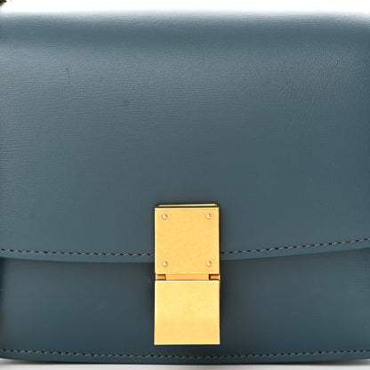 Celine Box Calfskin Small Classic Box Flap Bag Petrol 8 of 11
