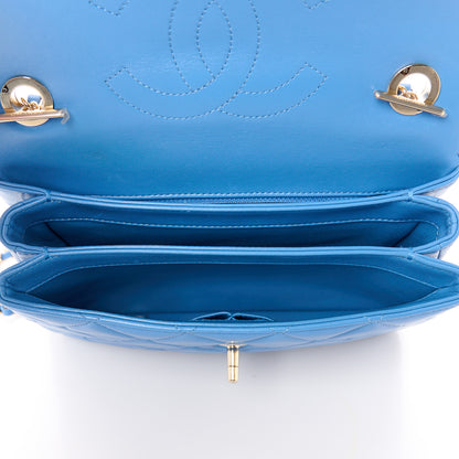 Chanel Lambskin Quilted Small Trendy CC Dual Handle Flap Bag Blue 5 of 11