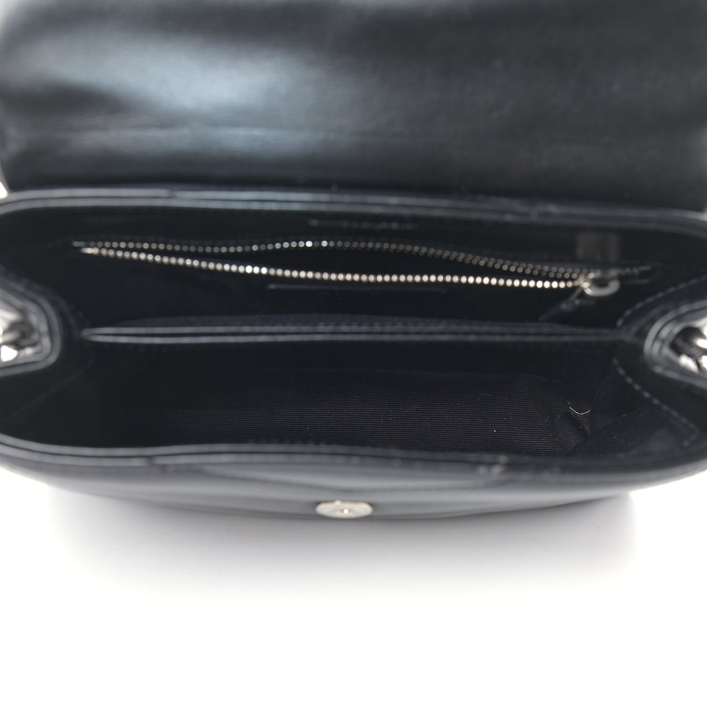 Calfskin Y Quilted Monogram Toy Loulou Crossbody Bag Black