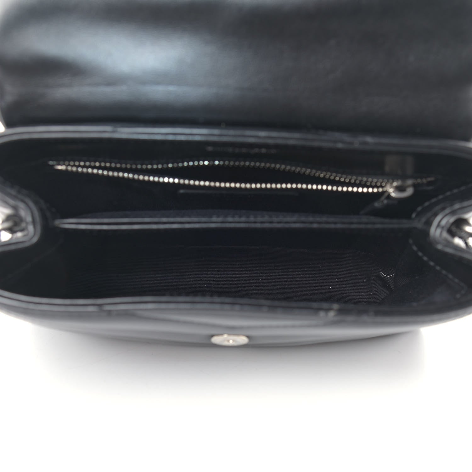 Saint Laurent Calfskin Y Quilted Monogram Toy Loulou Crossbody Bag Black 5 of 10