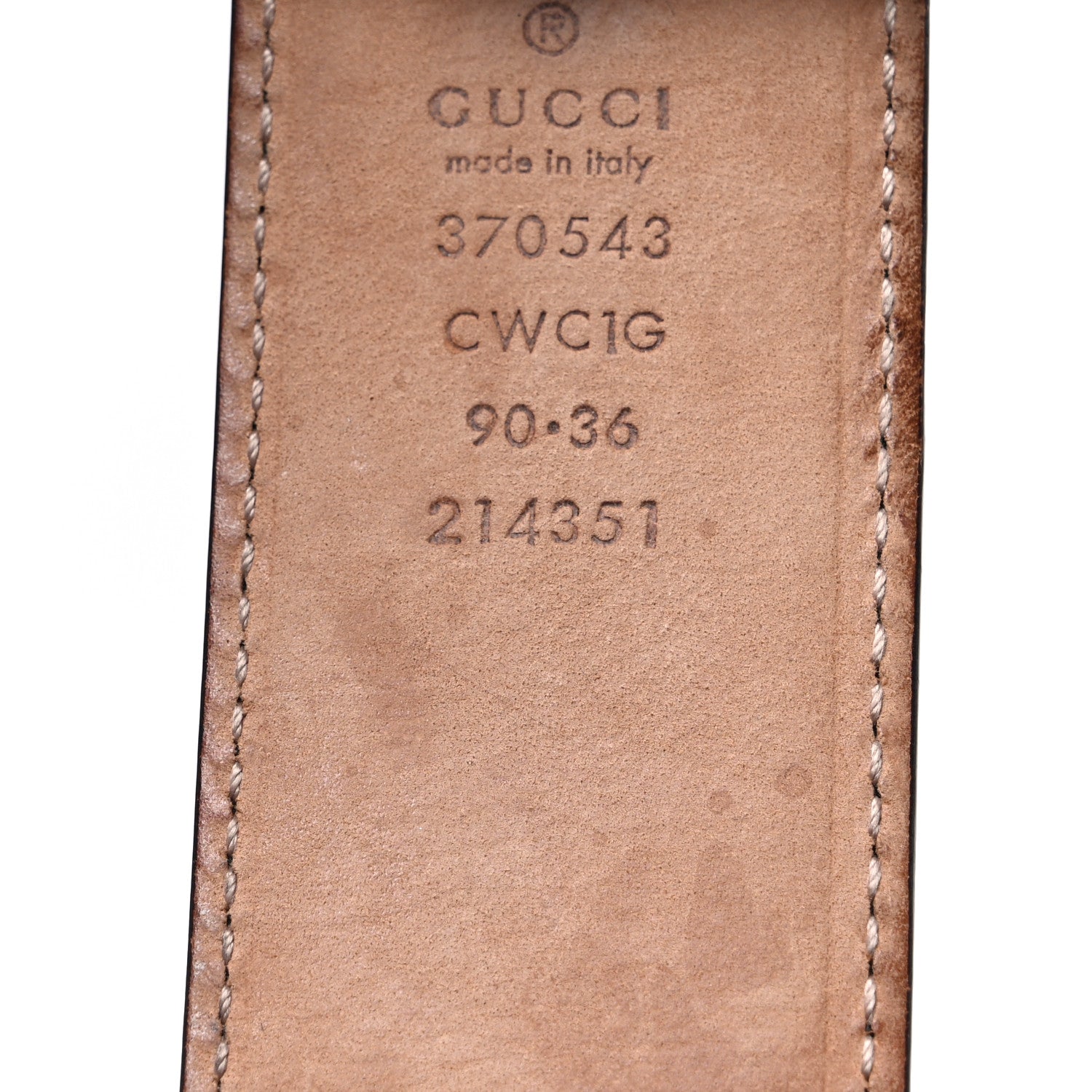 Gucci Guccissima Signature Interlocking G 37mm Belt 90 36 Black 5 of 6
