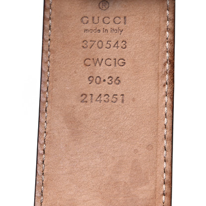 Gucci Guccissima Signature Interlocking G 37mm Belt 90 36 Black 5 of 6
