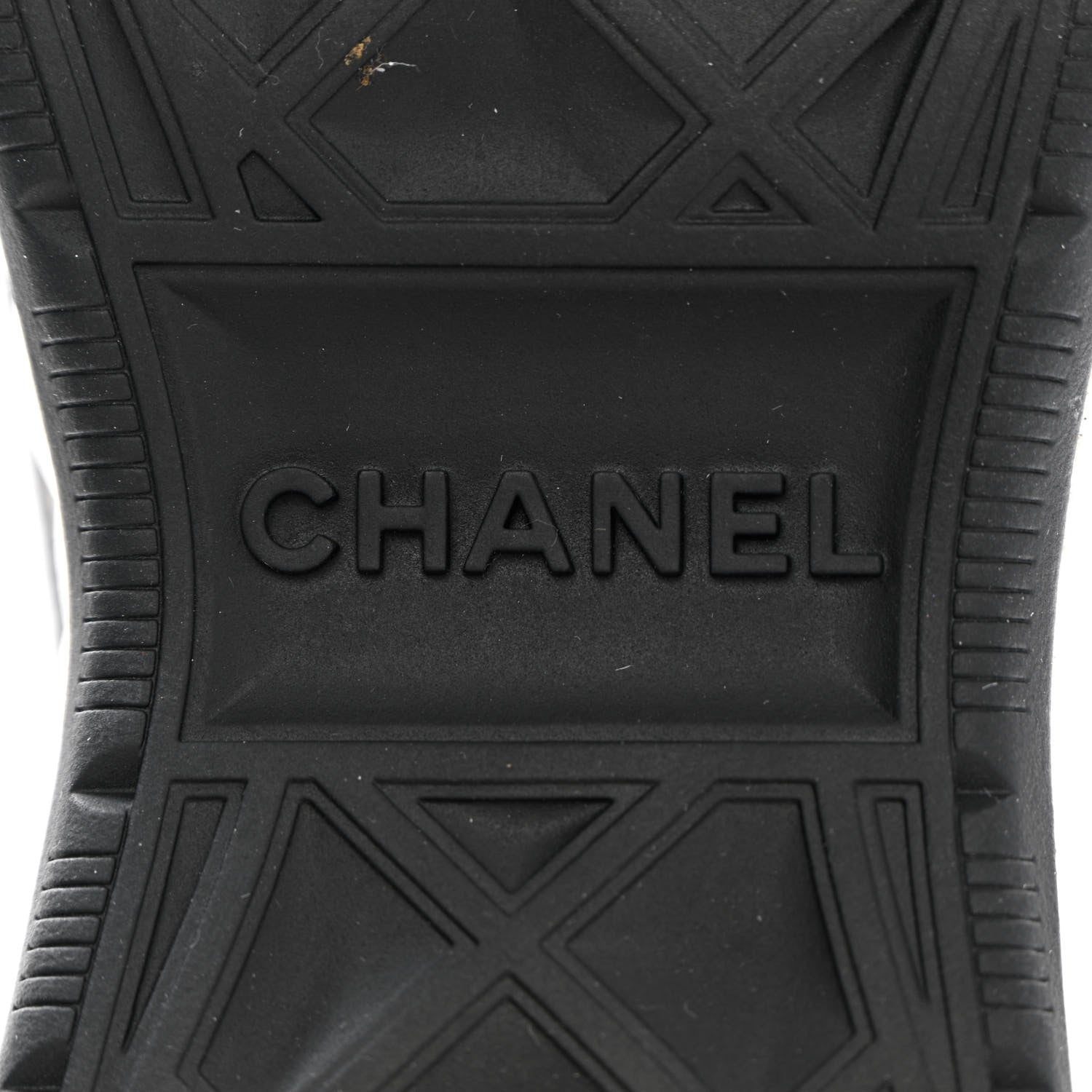 Chanel Velvet Calfskin Mixed Fibers CC Sneakers 36.5 Black 8 of 9
