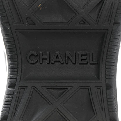 Chanel Velvet Calfskin Mixed Fibers CC Sneakers 36.5 Black 8 of 9