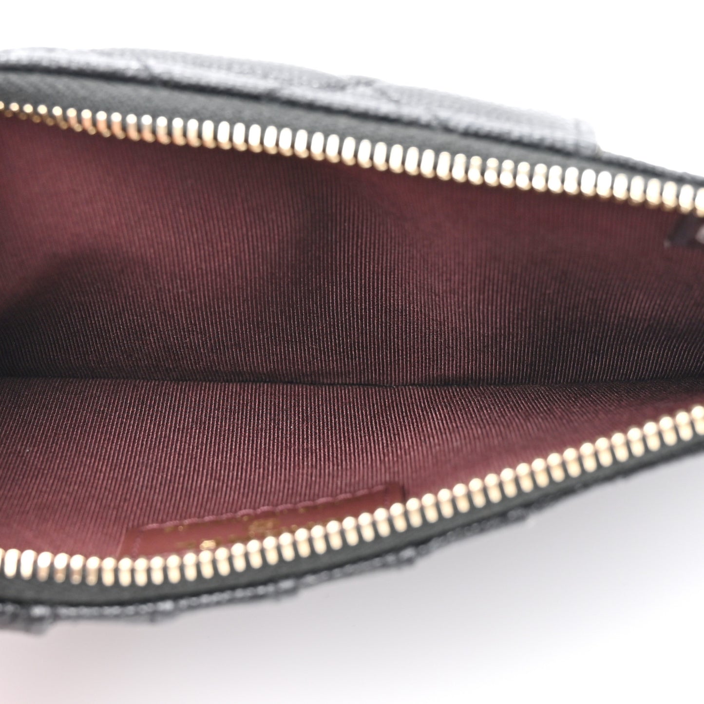 Caviar Quilted Classic Flat Wallet Pouch Black