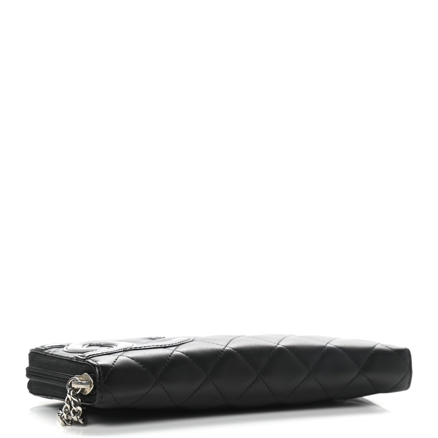 Chanel Calfskin Quilted Cambon Large Gusset Zip Around Wallet Black 4 of 10