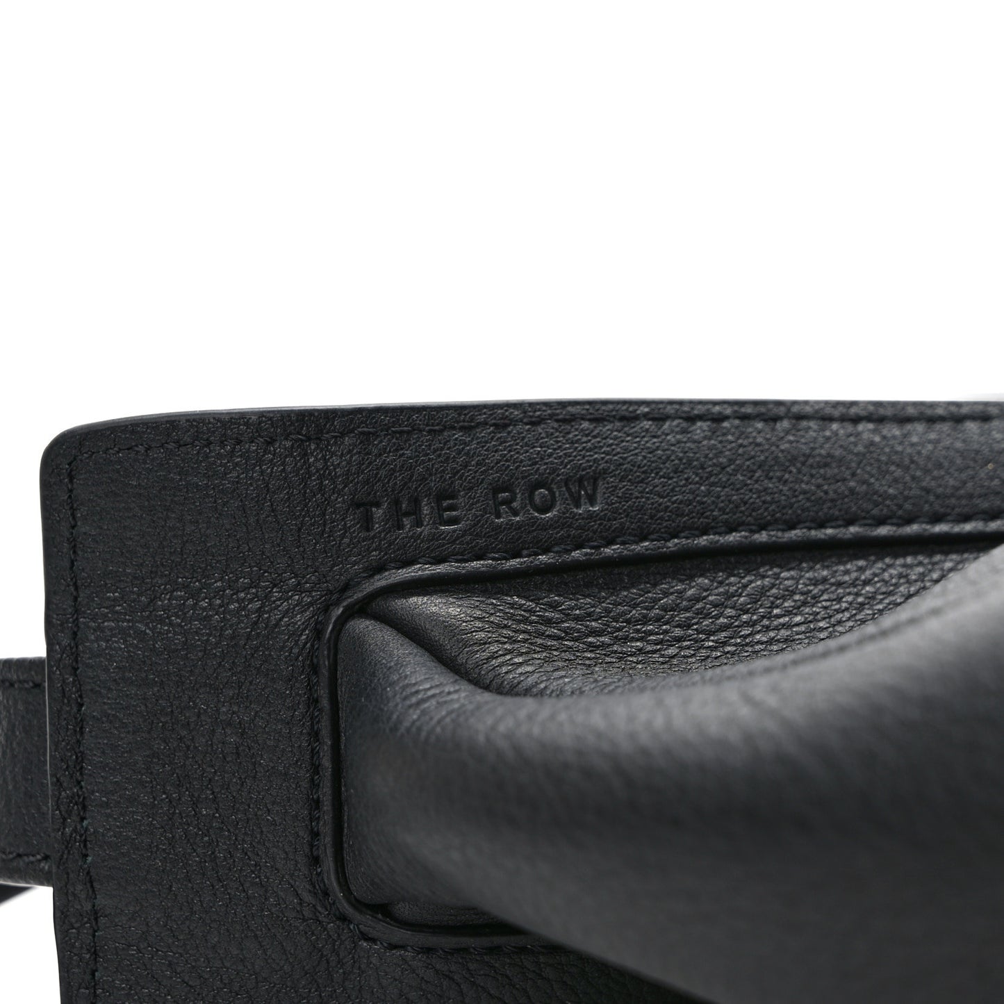 Grained Calfskin Small Slouchy Banana Bag Black