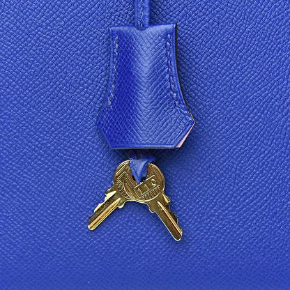 Hermes Epsom Horseshoe Kelly Sellier 32 Bleu Electrique Rose Sakura 27 of 31