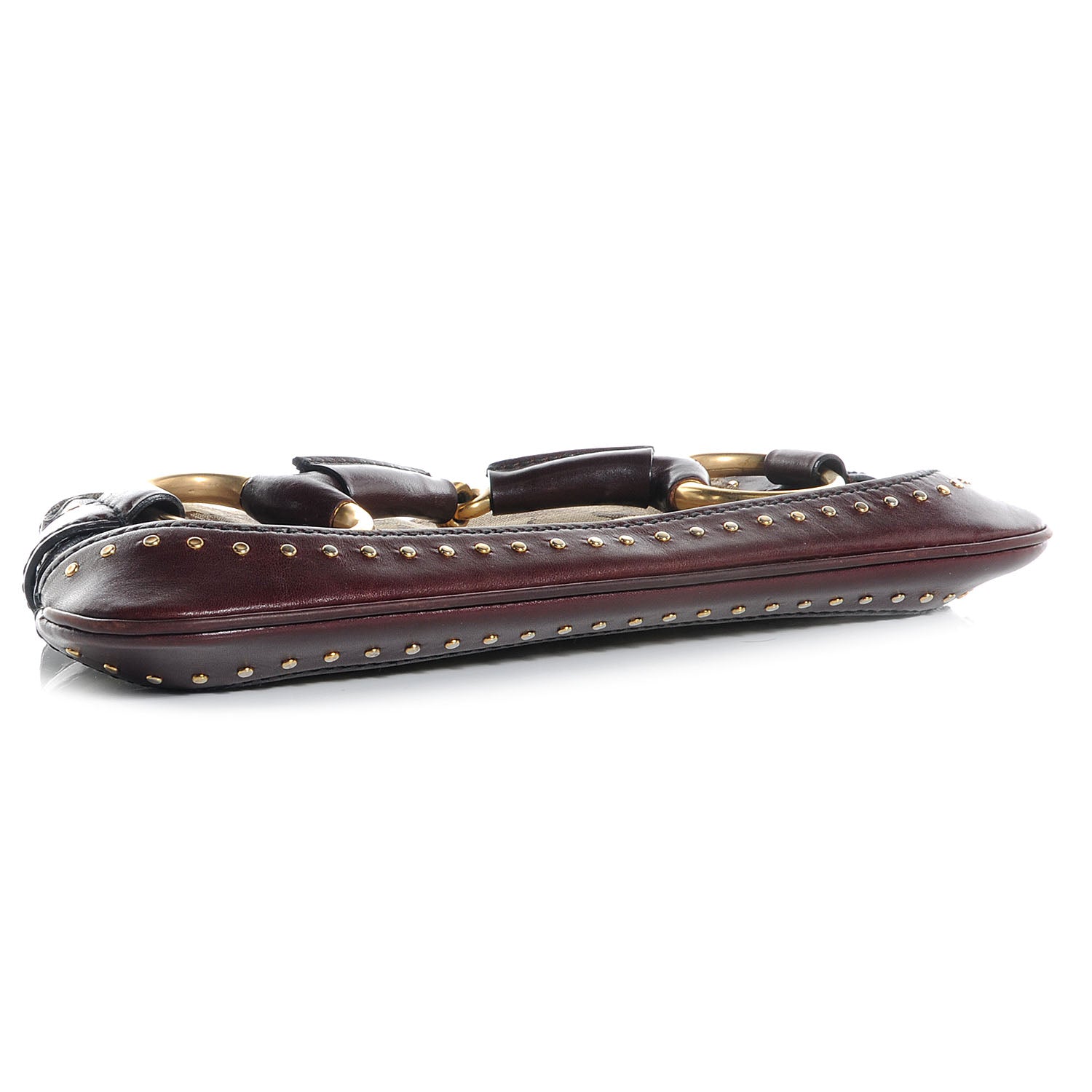 Gucci Monogram GG Studded Small Horsebit Clutch 4 of 7
