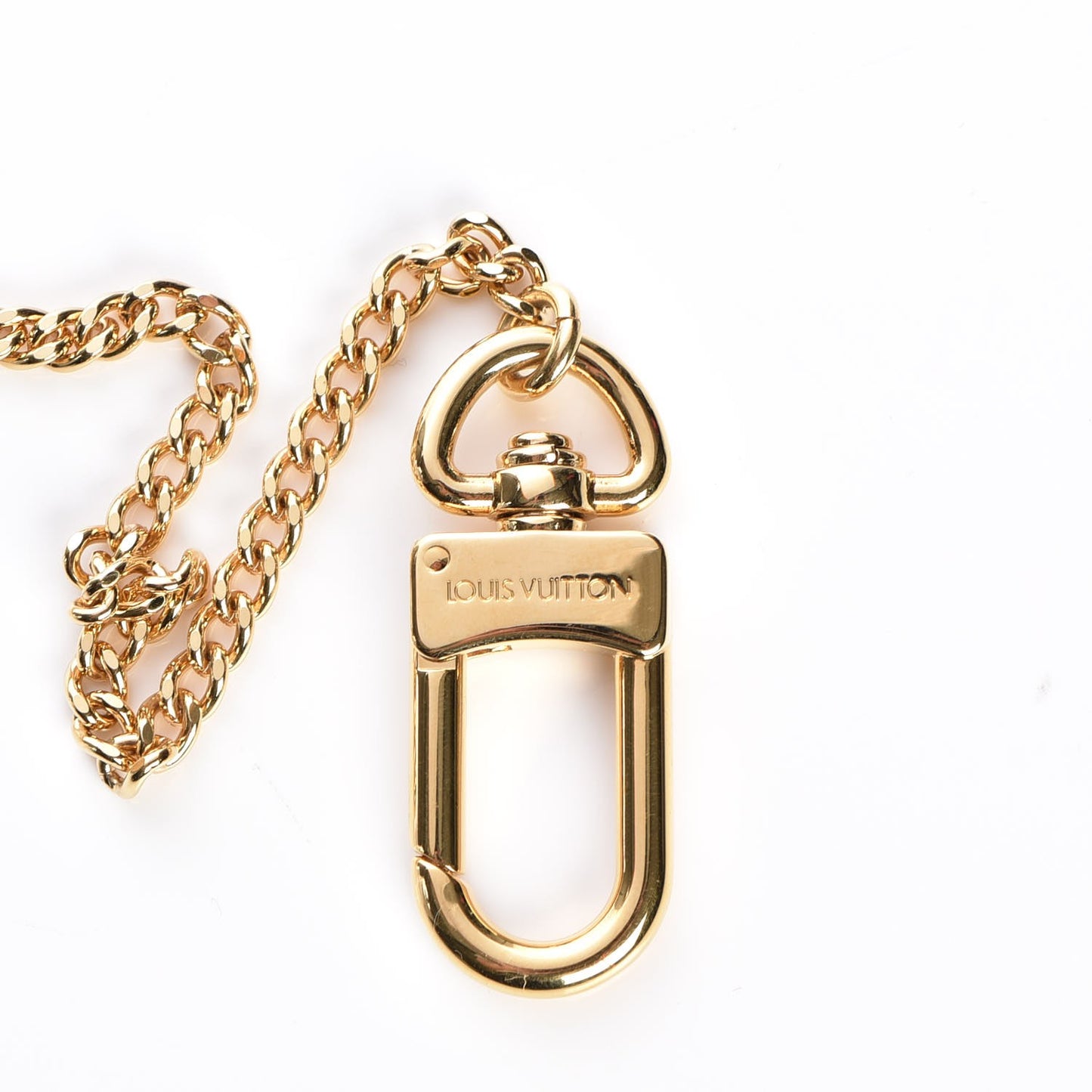 Metal Pochette Extender Key Ring Chain Gold