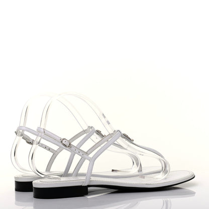 Chanel CC Logo Thong Sandals 40 White 4 of 12