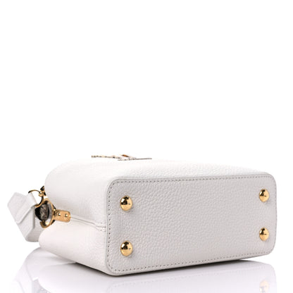 Louis Vuitton Taurillon Ayers Capucines Mini White Snow White 4 of 8