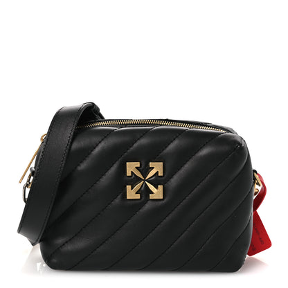 Off-White Calfskin Diagonal Quilted Jackhammer Camera Bag Black 1 of 11