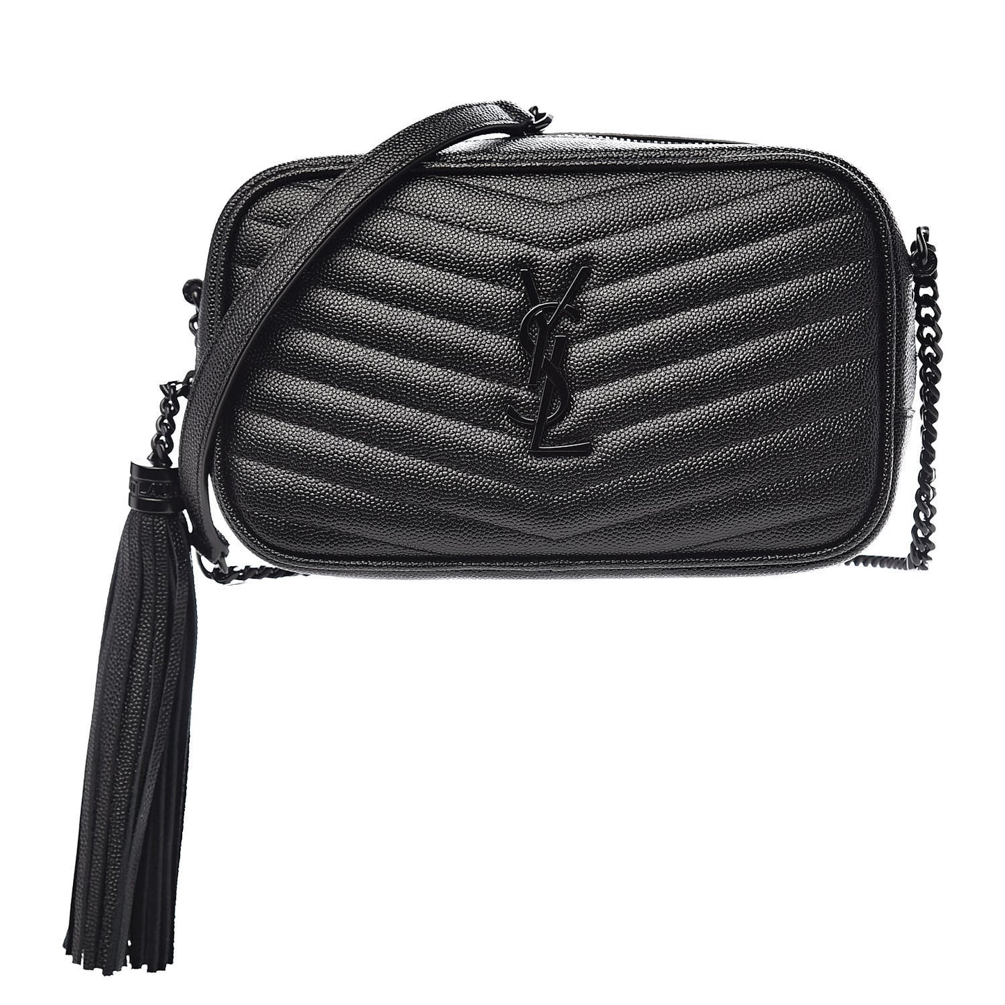 Grain De Poudre Matelasse Monogram Mini Lou Camera Bag Black