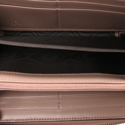 Gucci Calfskin Matelasse GG Marmont Zip Around Wallet Porcelain Rose 5 of 6