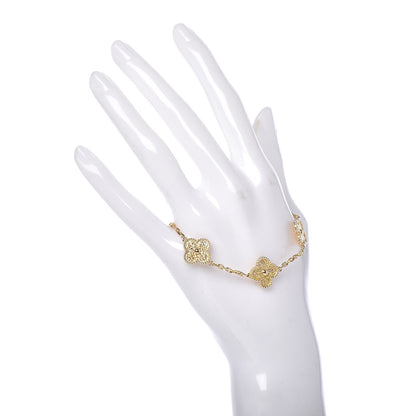 Van Cleef & Arpels 18K Yellow Gold 5 Motifs Vintage Alhambra Bracelet 2 of 6