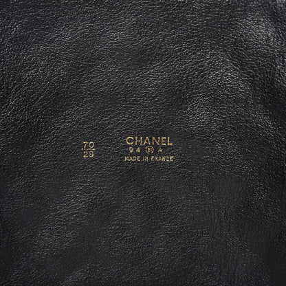 Chanel Lambskin Quilted Wide Belt 70 28 Black 4 of 5