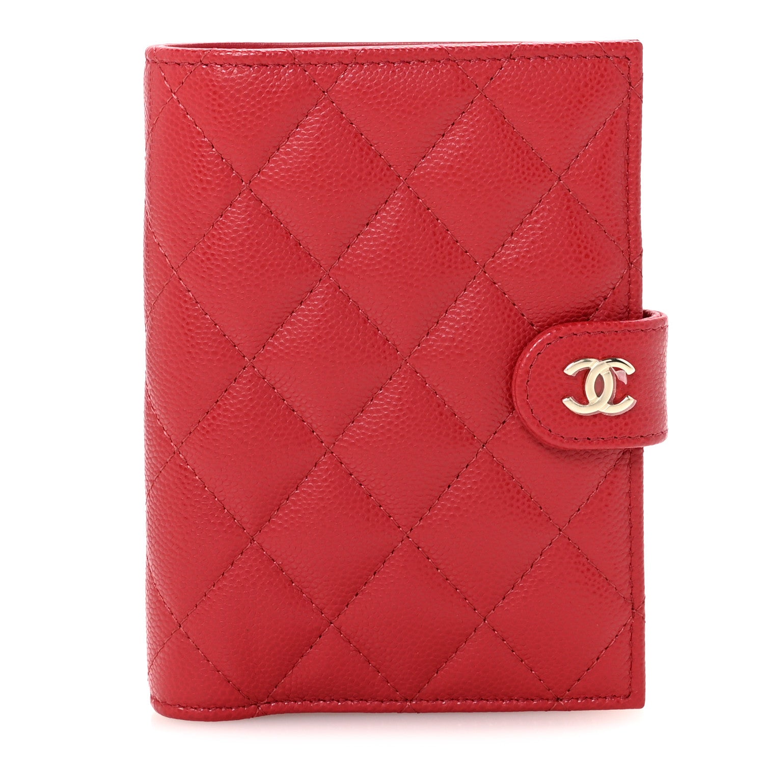 Chanel Caviar Quilted Passport Holder Red 1 of 7