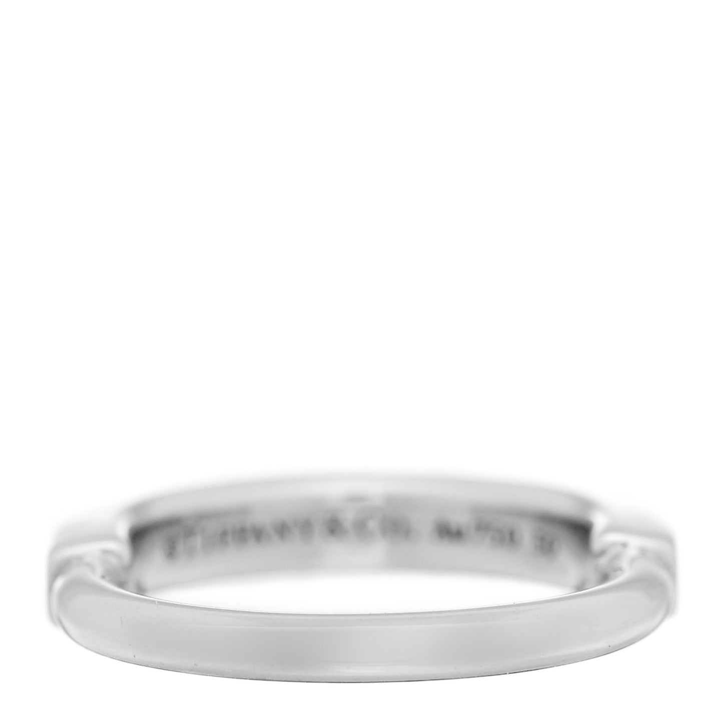18K White Gold Lock Ring 44 3
