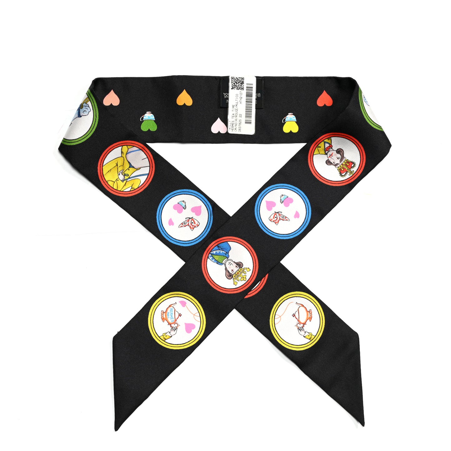 Silk Tea Time Twilly Black Rouge Multicolor