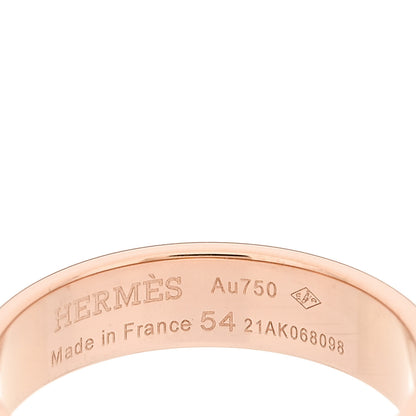 Hermes 18K Rose Gold PM Collier De Chien Ring 54 7 4 of 5