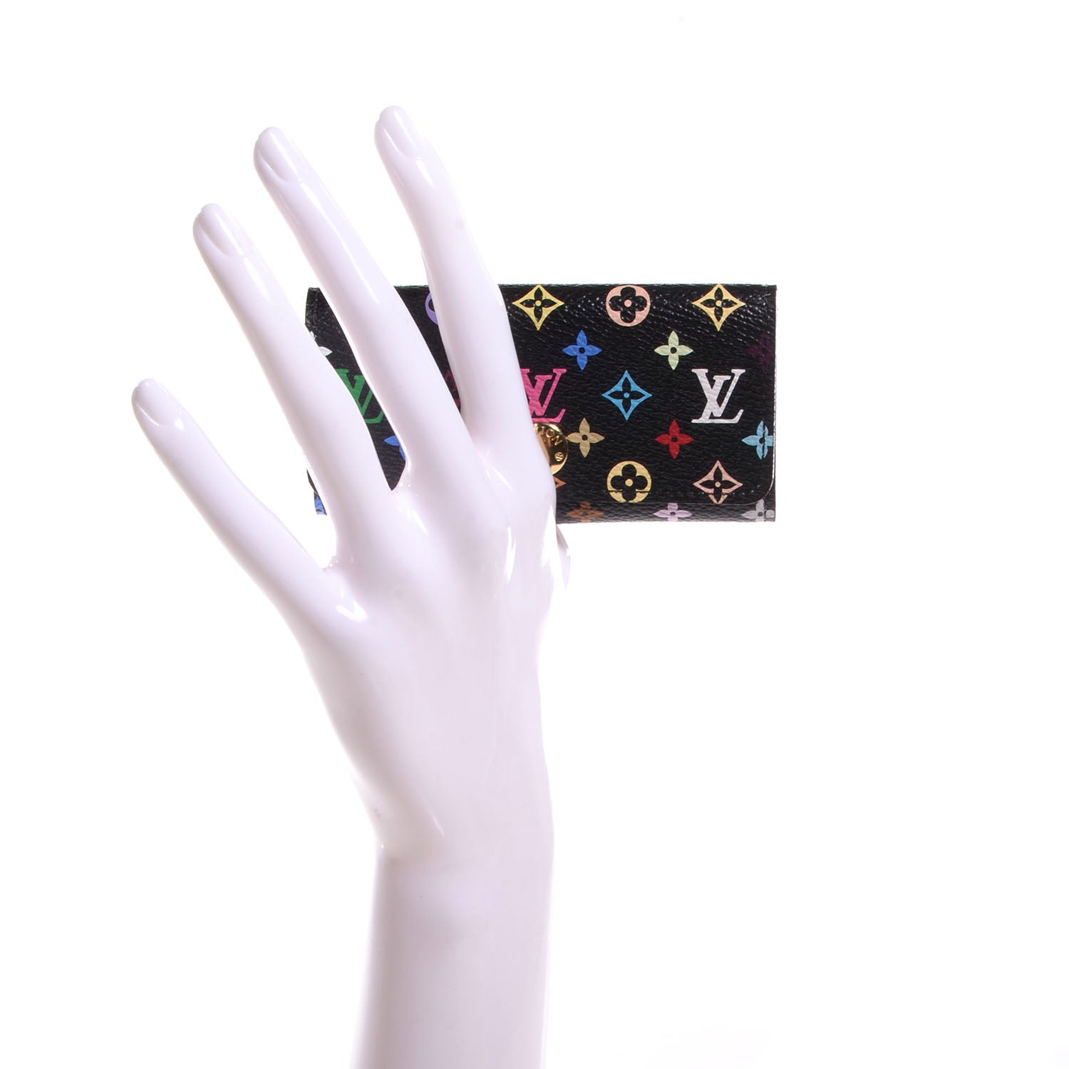 Louis Vuitton Monogram Multicolor Multicles 4 Key Holder Black Violet 2 of 8