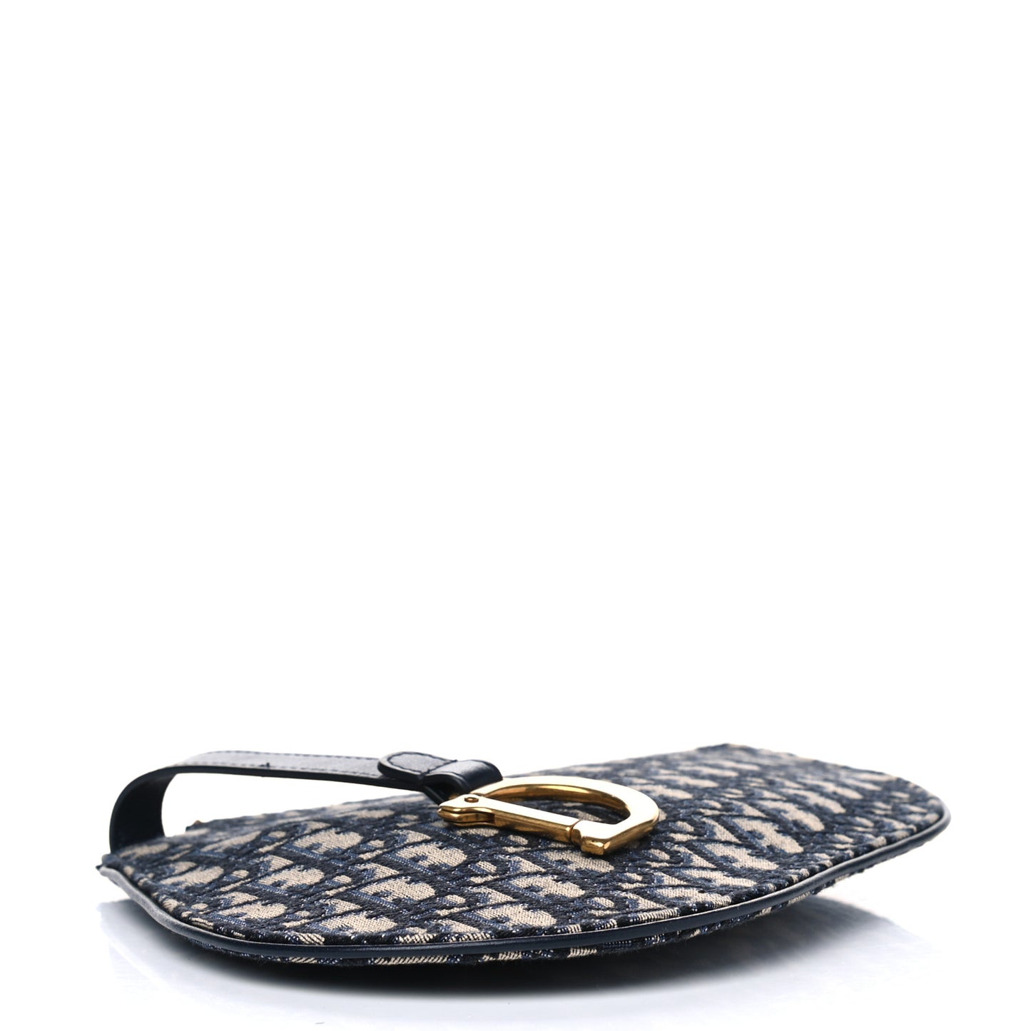 Oblique Saddle Pouch Clutch Blue