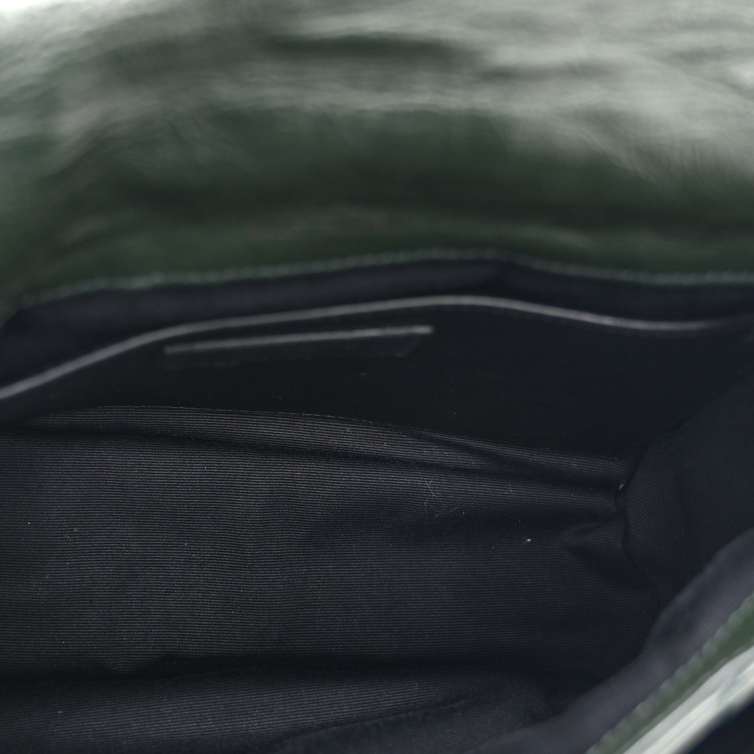 Saint Laurent Crinkled Calfskin Matelasse Monogram Baby Niki Chain Satchel Dark Green 5 of 10