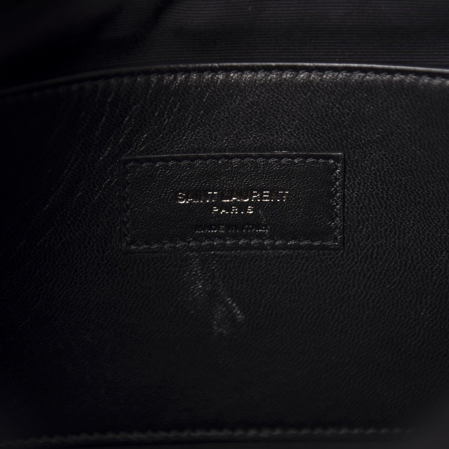 Saint Laurent Grain De Poudre Medium West Hollywood Monogram Fold-Over Black 7 of 10